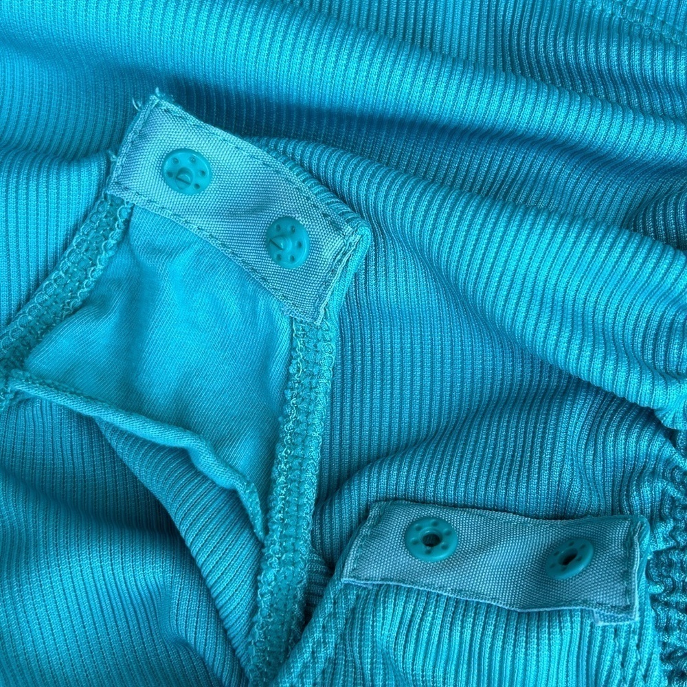 Free People On Your Side Bodysuit Size Small Corsica Coast Blue - Picture 9 of 11